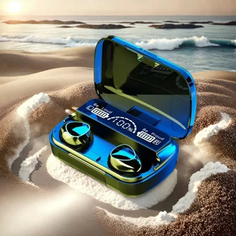 M10 Wireless Earbuds | HiFi Sound, Power Bank Case, BT Sports Headset