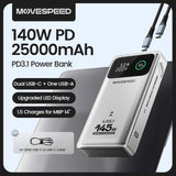 MOVESPEED M25Pro 25000mAh 140W PD3.1 Fast Charging Power Bank for Laptop

