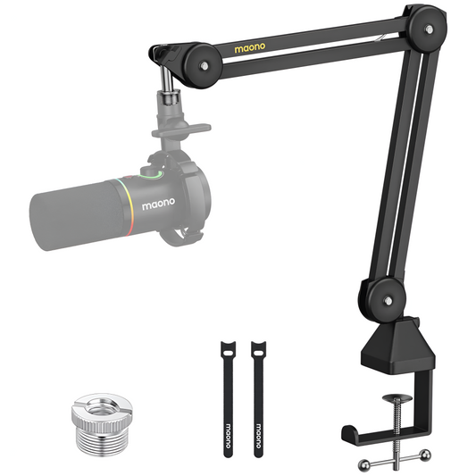 MAONO BA37 Heavy Duty Adjustable Microphone Boom Arm with Desk Clamp