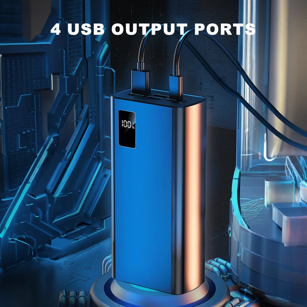 50000mAh Power Bank with 4 USB Ports Fast Charging & LED Display
