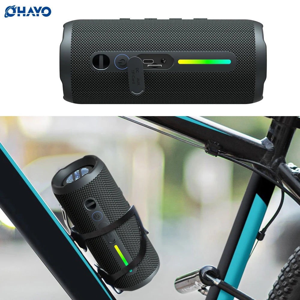 Portable Bluetooth Speaker Wireless with Lights | HD Stereo Sound | IPX7 Waterproof | TWS Pairing | AUX/TF Input | Outdoor Camping Speaker