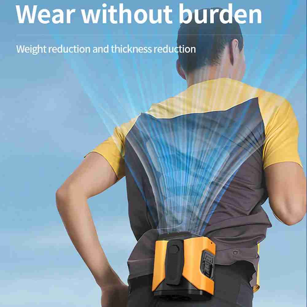 Portable Waist Fan with LED Light & Power Bank – Outdoor Camping Essential Mobile Arcade Ltd