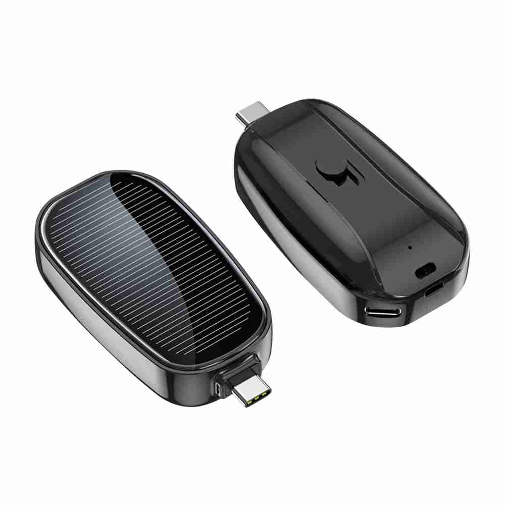 Mini Solar Keychain Power Bank 1200mAh | Portable Backup Charger Type-C Mobile Arcade Ltd