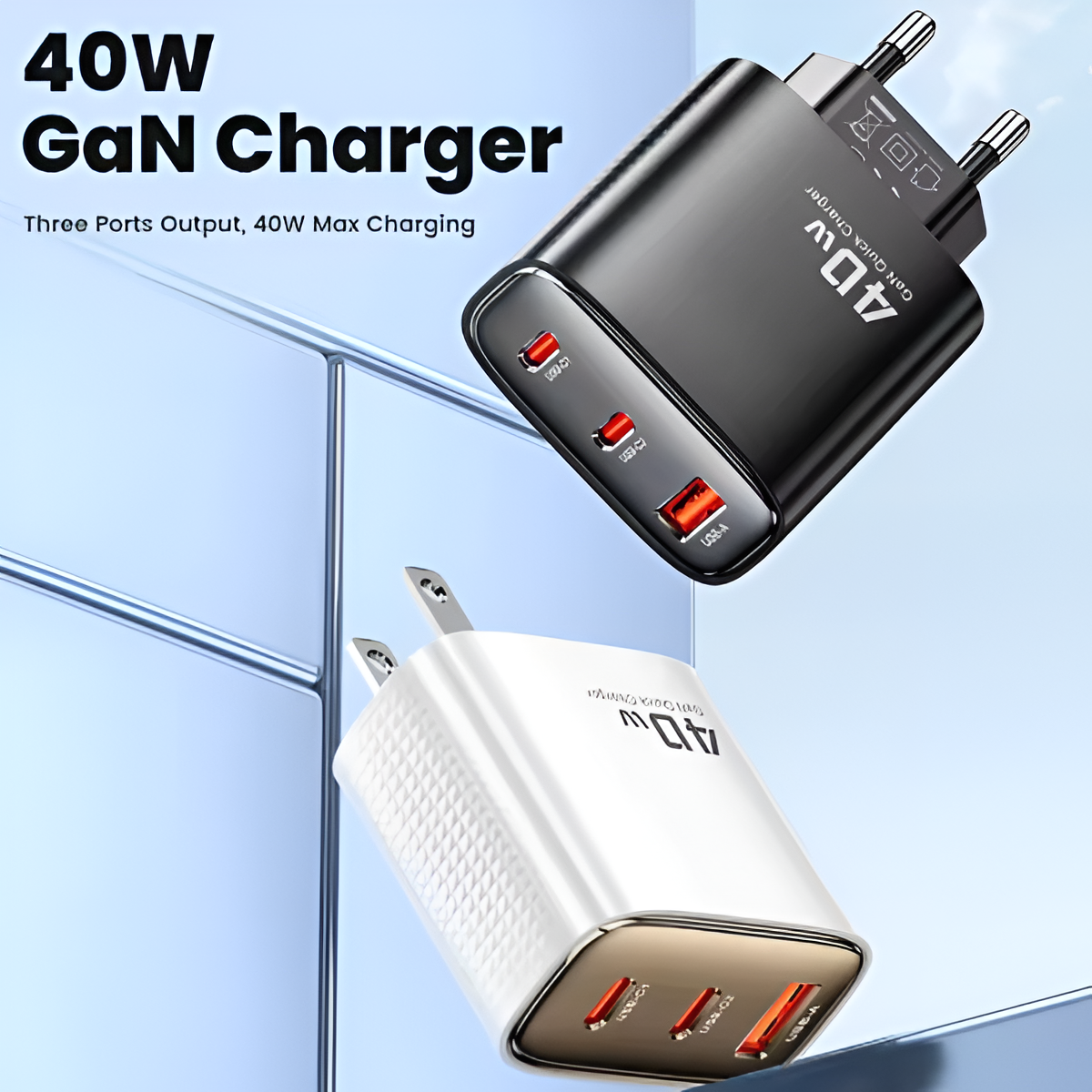 Toocki 40W GaN Dual Type-C Fast Charger QC 4.0 for iPhone 15 & Samsung S23 Mobile Arcade Ltd