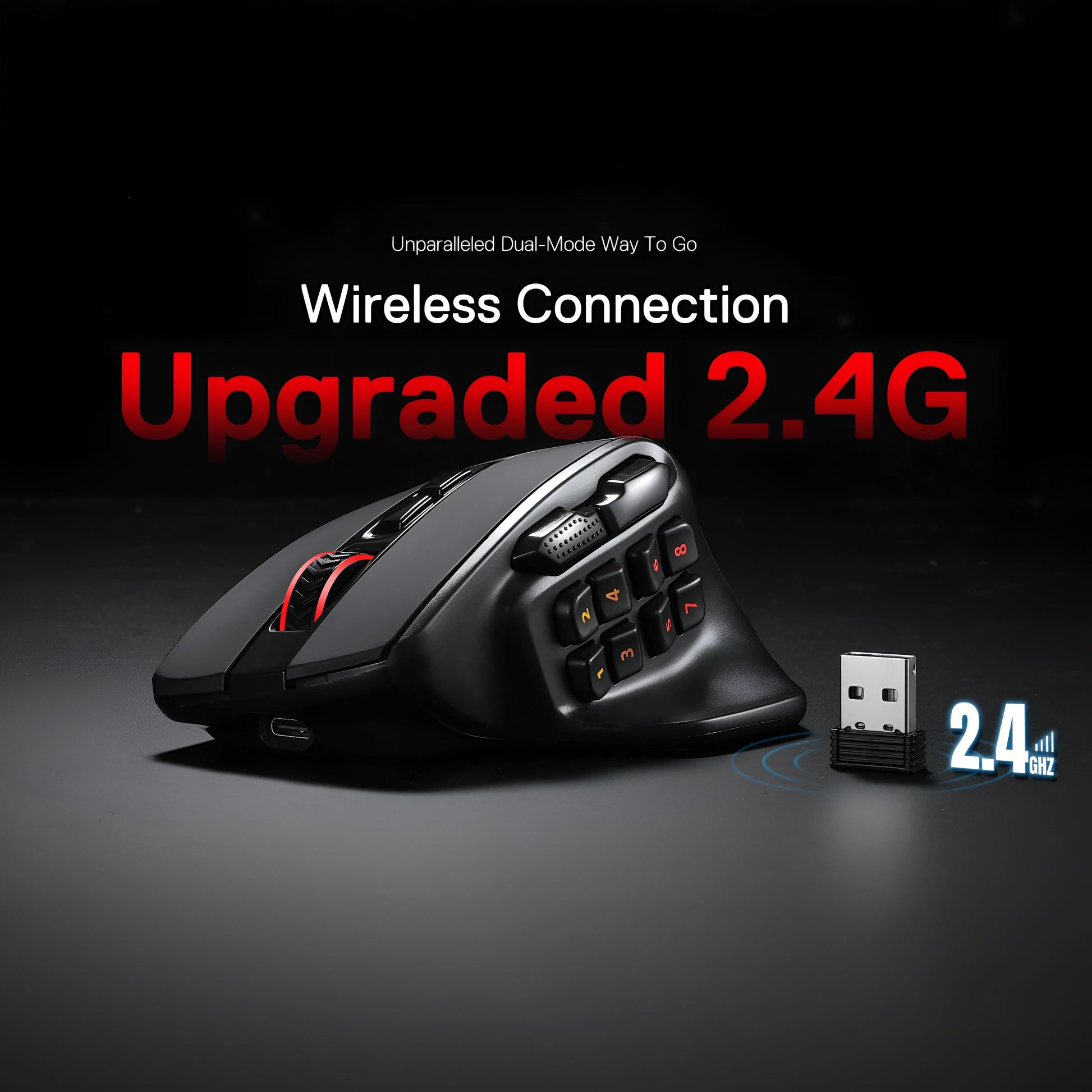 Redragon M811 PRO Wireless MMO Gaming Mouse 15 Buttons RGB LED 10 Macros Mobile Arcade Ltd