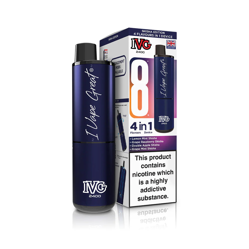 IVG 2400 4 In 1 Shisha Edition Starter Kit | Classic Shisha Inspired Flavours Mobile Arcade Ltd