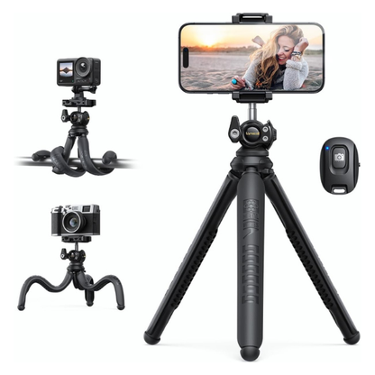 Lamicall Flexible Mobile Phone Tripod 360° Mini Travel Stand for Camera & Phone