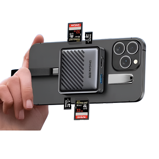 Unnlink Magnetic USB-C Hub Multiport Adapter | 4K HDMI, 65W PD, SD/TF Card Reader, Docking Station for MacBook & iPhone 16/15 Pro Mobile Arcade Ltd