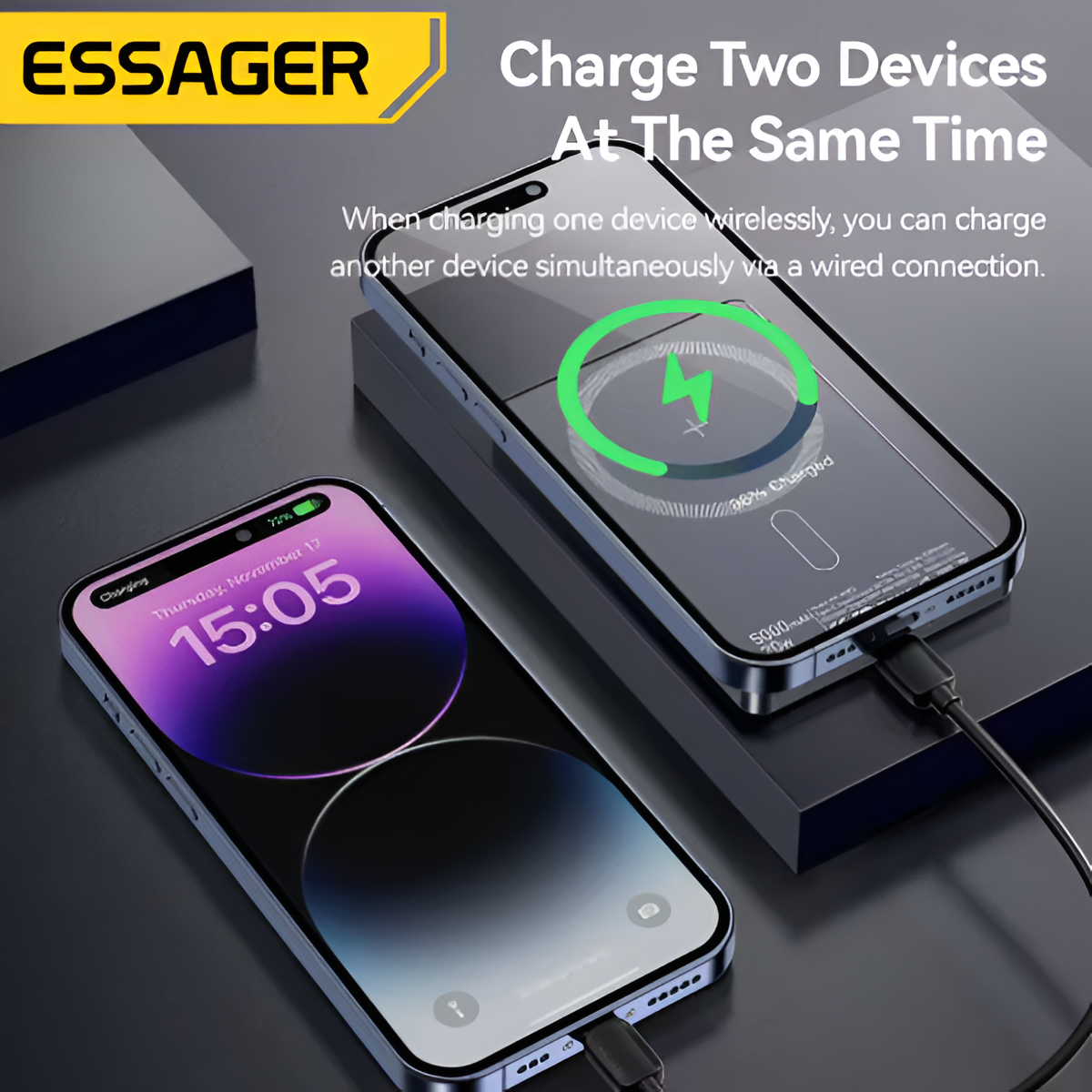Essager 20W Magnetic Wireless Power Bank 5000mAh Fast Charger for iPhone Mobile Arcade Ltd