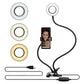 LED Selfie Ring Light with 8cm Stand - Adjustable Makeup & Live Streaming Light