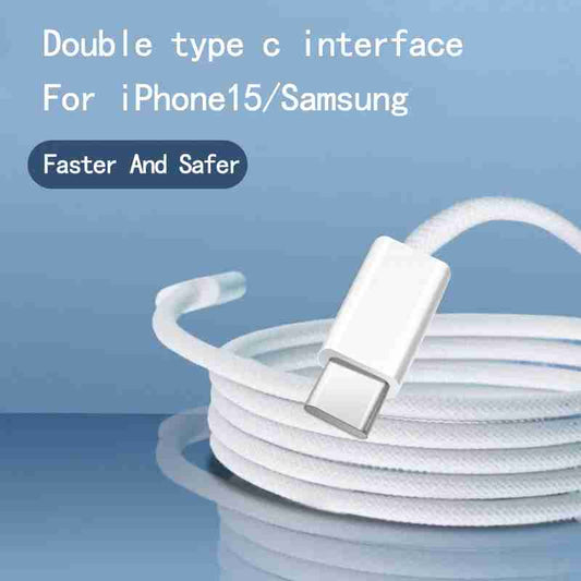 USB-C to USB-C 60W PD Fast Charging Cable – Braided Type-C Charger Lead Mobile Arcade Ltd