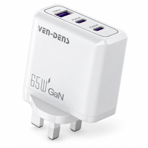 65W GaN Fast Charger 3-in-1 Multiport USB Charger PD Power Adapter Mobile Arcade Ltd