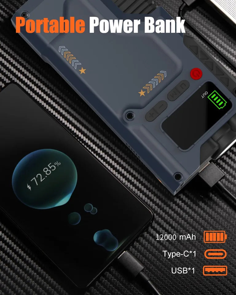 Eigotrav Box12 4-in-1 Car Starter Air Compressor 12000mAh Power Bank Mobile Arcade Ltd