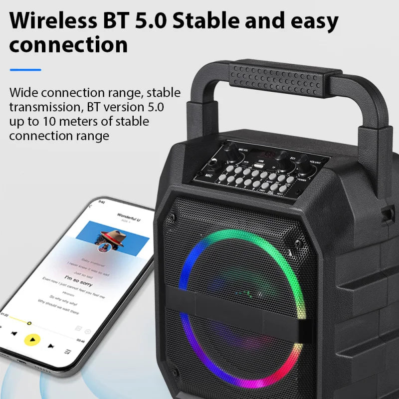 Wireless Musical Instrument Speaker Set with 2 Microphones & LED Lights Mobile Arcade Ltd
