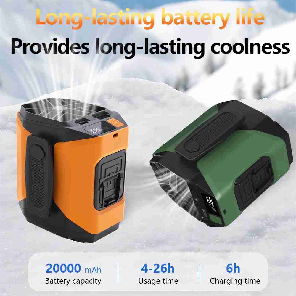 Portable Waist Fan with LED Light & Power Bank – Outdoor Camping Essential Mobile Arcade Ltd