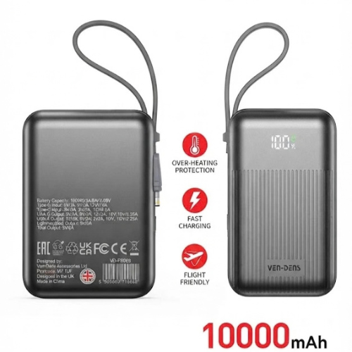 10000mAh Power Bank Portable Fast Charging Overheat Protection Flight Friendly Mobile Arcade Ltd