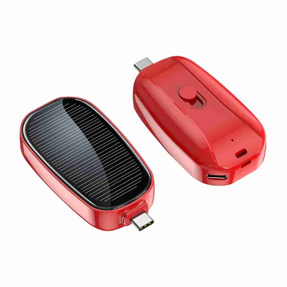 Mini Solar Keychain Power Bank 1200mAh | Portable Backup Charger Type-C Mobile Arcade Ltd