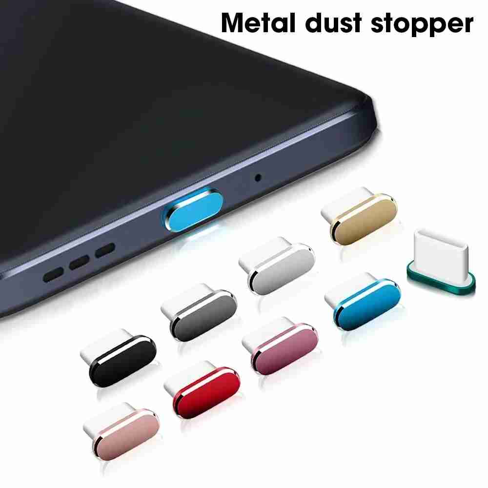 5PCS Type-C Metal Dust Plugs | Universal Charging Port Anti-Dust Stoppers Mobile Arcade Ltd