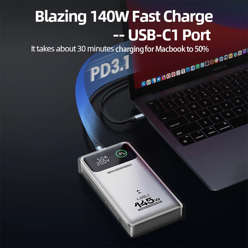 MOVESPEED M25Pro 25000mAh 140W PD3.1 Fast Charging Power Bank for Laptop Mobile Arcade Ltd