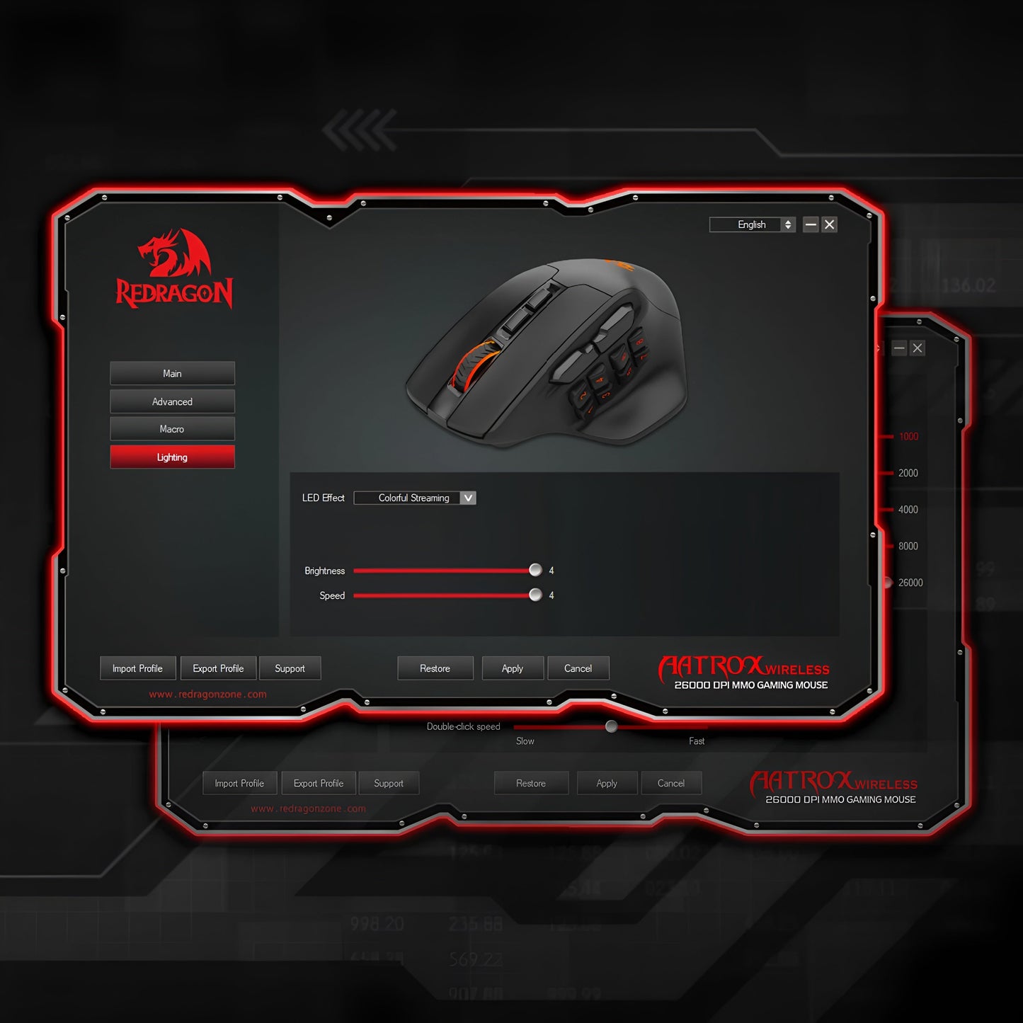 Redragon M811 PRO Wireless MMO Gaming Mouse 15 Buttons RGB LED 10 Macros Mobile Arcade Ltd