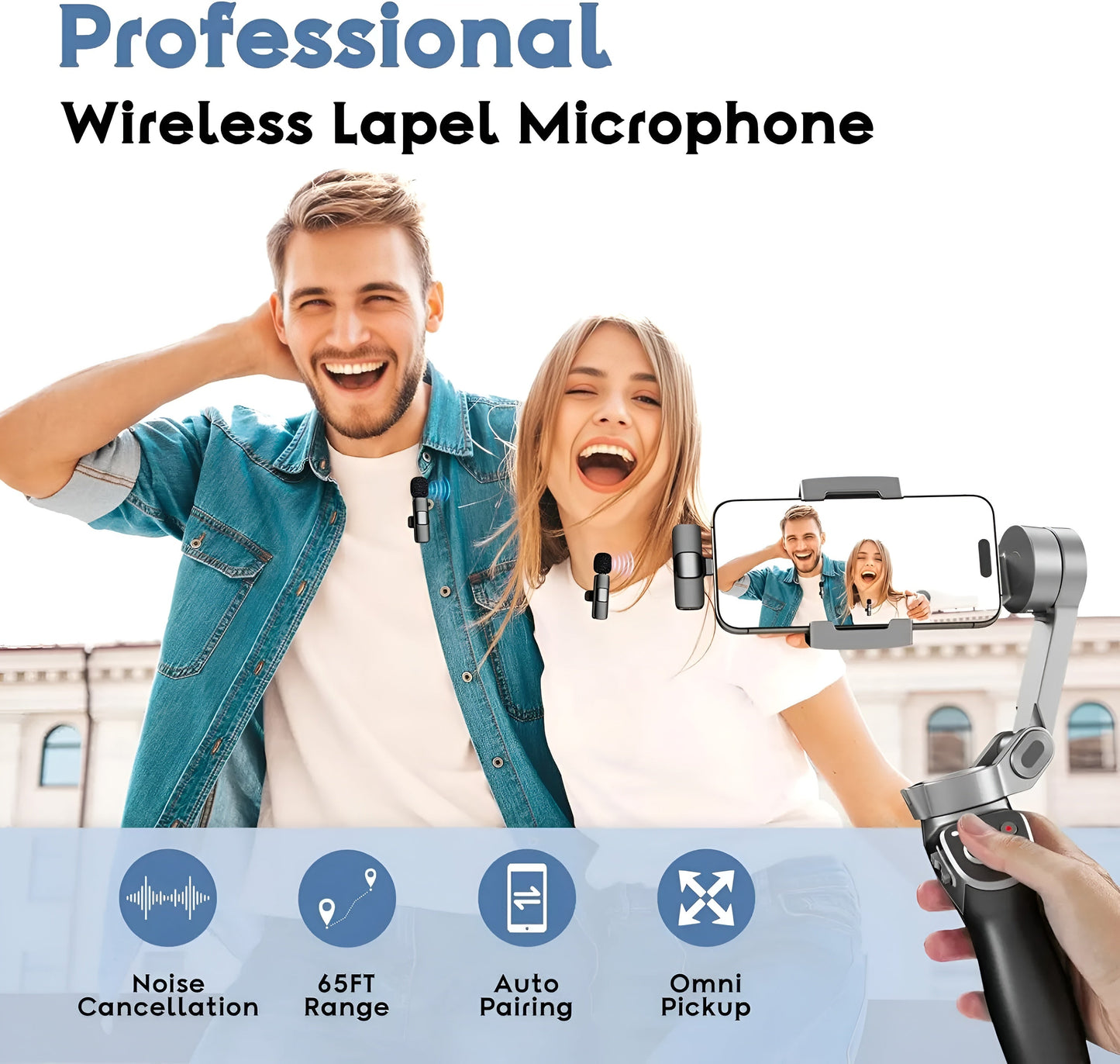 Professional Wireless Lavalier Microphone for iPhone & Android - Video, Podcast, Vlog Mobile Arcade Ltd