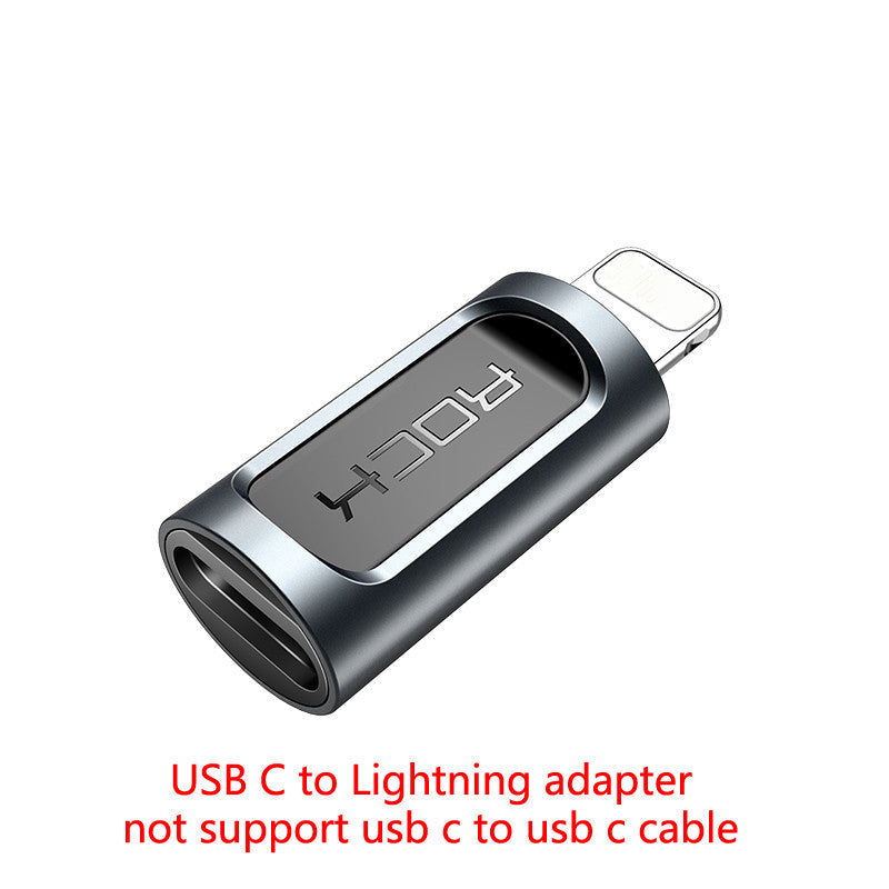 USB-C to Lightning Charger Adapter – OTG Support for iPhone, iPad, Laptops