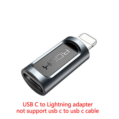 USB-C to Lightning Charger Adapter – OTG Support for iPhone, iPad, Laptops
