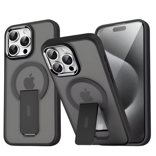 Luxury MagSafe Folding Stand Magnetic Case for iPhone 14–17 Matte Cover Mobile Arcade Ltd