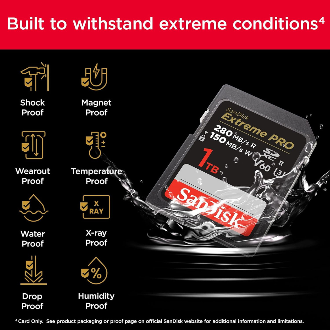 SanDisk 128GB Extreme PRO SDXC Card – 200MB/s, UHS-I, 4K UHD, V30, Class 10 Mobile Arcade Ltd