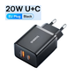 Baseus 20W PD USB-C Fast Charger QC4.0 QC3.0 for iPhone 15 14 Xiaomi Phones