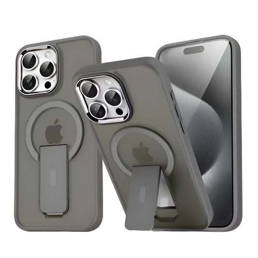 Luxury MagSafe Folding Stand Magnetic Case for iPhone 14–17 Matte Cover Mobile Arcade Ltd