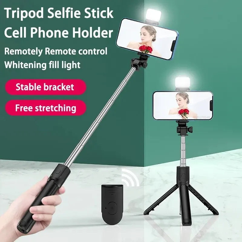 FGCLSY Bluetooth Selfie Stick – Tripod, Remote, Fill Light, Phone Holder Mobile Arcade Ltd