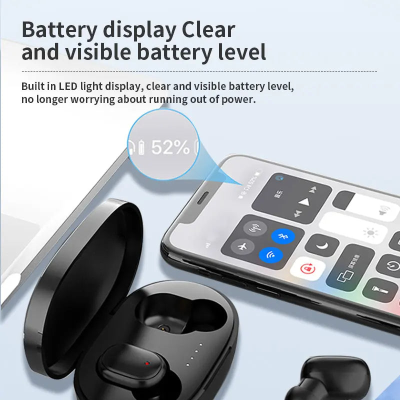 A6s TWS Bluetooth 5.0 Wireless Earphones with Mic & Stereo Sound Mobile Arcade Ltd