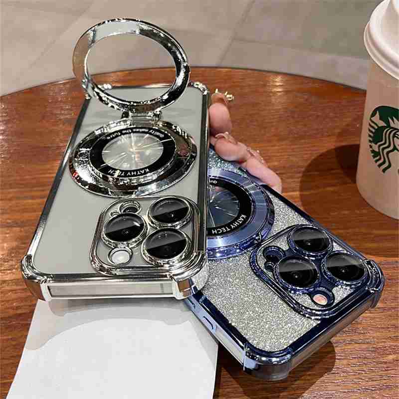 Luxury Plating MagSafe Case with Stand | Magnetic Bumper for iPhone 11–16 Pro Mobile Arcade Ltd