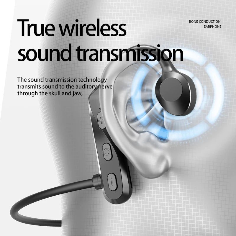 K69 Bone Conduction Earphones with Mic – Wireless Bluetooth HiFi Waterproof Mobile Arcade Ltd