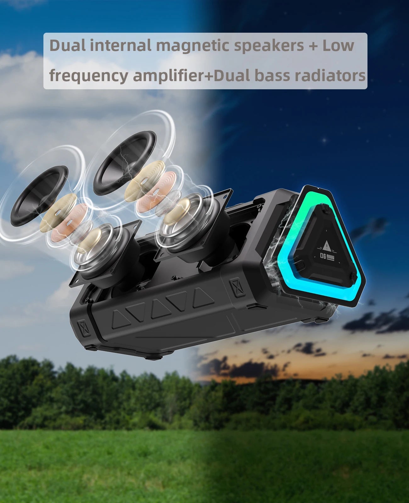 MLOVE P3 Outdoor Bluetooth Speaker 40W Stereo Sound IPX7 Waterproof Mobile Arcade Ltd