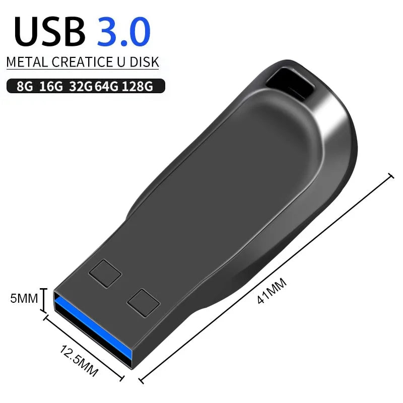 OUIO USB 3.0 Flash Drive – 128GB/64GB/32GB/16GB Metal High-Speed PenDrive Mobile Arcade Ltd