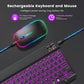 Mini Bluetooth RGB Wireless Keyboard 10" Backlit with Touchpad for iOS/Android Mobile Arcade Ltd