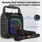 Wireless Musical Instrument Speaker Set with 2 Microphones & LED Lights Mobile Arcade Ltd