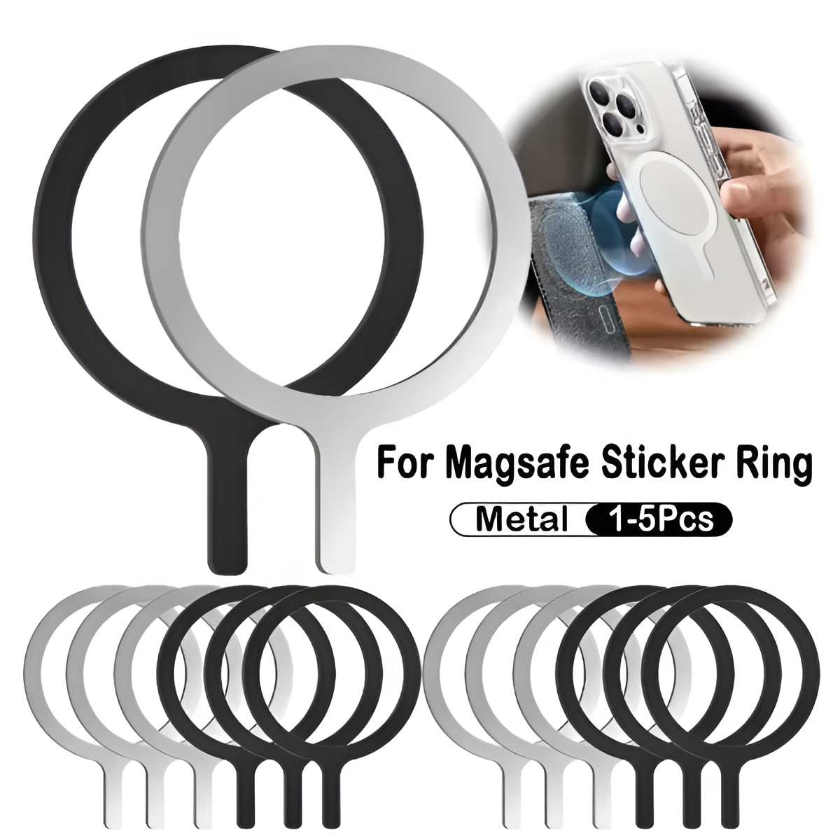 Universal Magnetic Adapter Ring Sticker for MagSafe Wireless Charging Phones Mobile Arcade Ltd