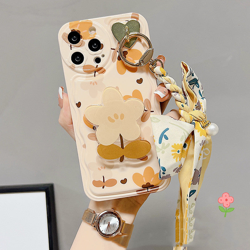 Autumn Leaves And Flowers With Bow Silk Scarf Phone Cases Mobile Arcade Ltd