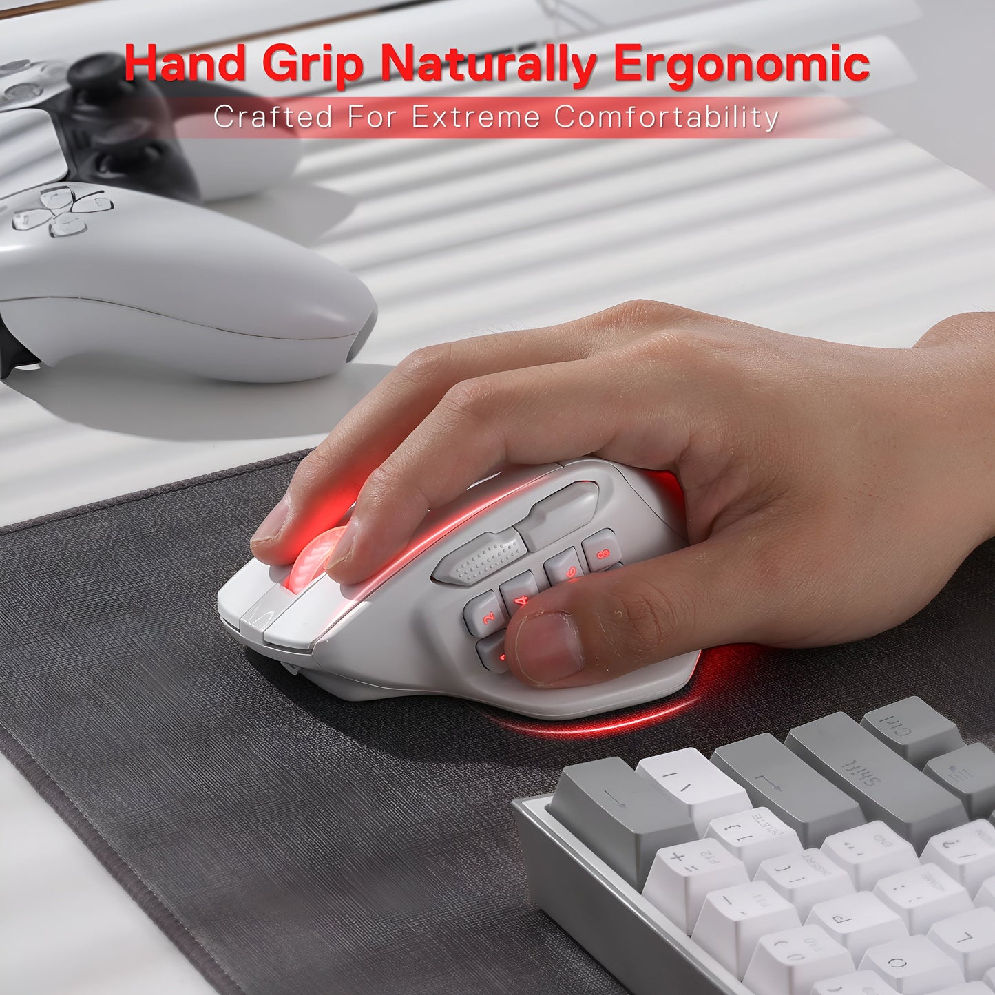 Redragon M811 PRO Wireless MMO Gaming Mouse 15 Buttons RGB LED 10 Macros Mobile Arcade Ltd