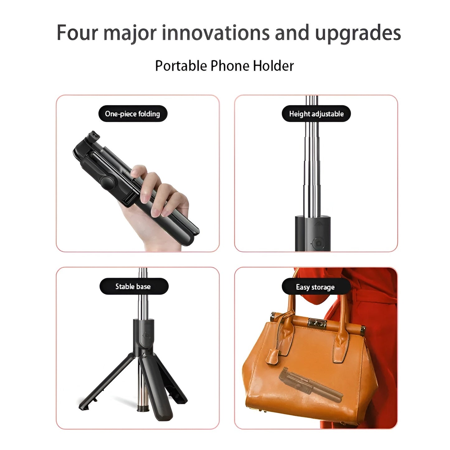 Bluetooth Extendable Tripod Selfie Stick Phone Vlog Tripod Stand 2 in 1 UK New Mobile Arcade Ltd