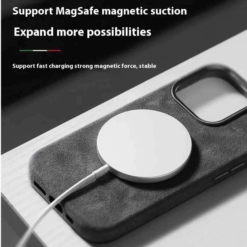 Alcantara Suede Phone Case Magnetic All-inclusive Men And Women Mobile Arcade Ltd