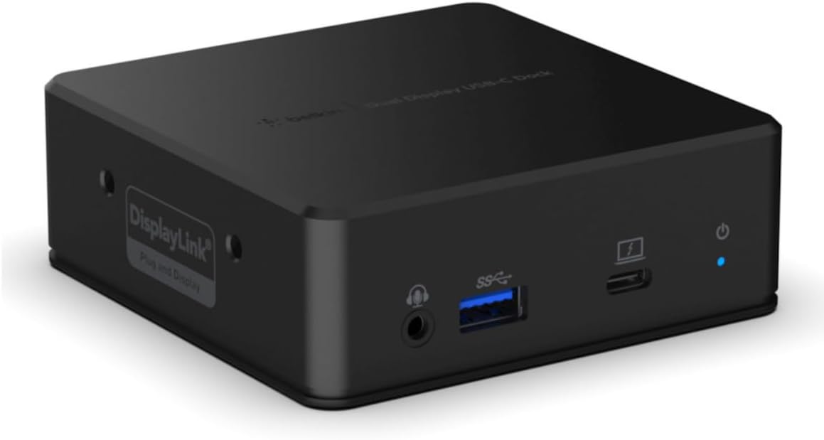 Belkin USB-C Dock 2xHDMI 3xUSB-A 1xLAN RJ-45 Adapter Multiport Hub - Black Mobile Arcade Ltd