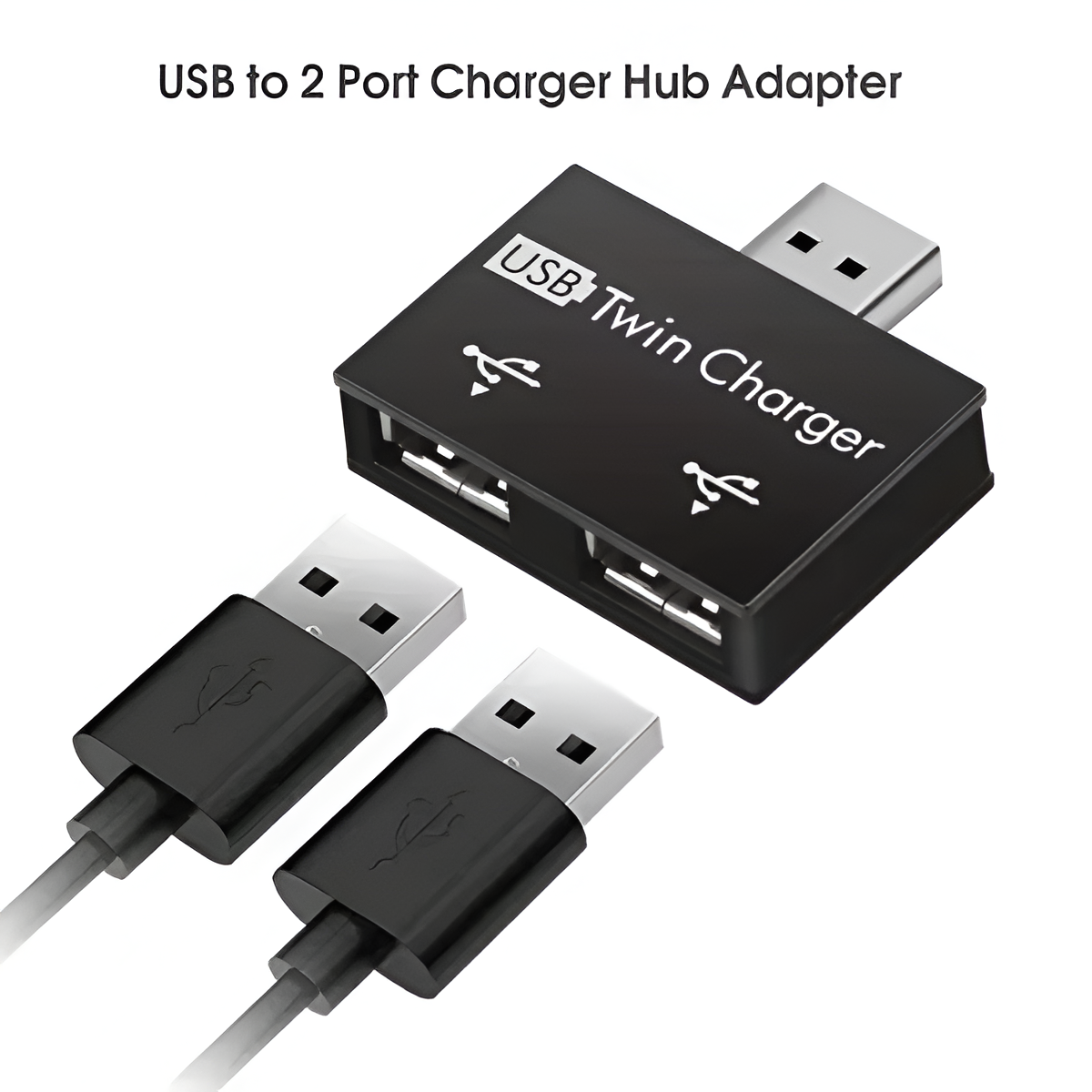 USB 2.0 Splitter Hub 1 Male to 2 Female Ports Adapter Converter for Laptop & Phone Mobile Arcade Ltd