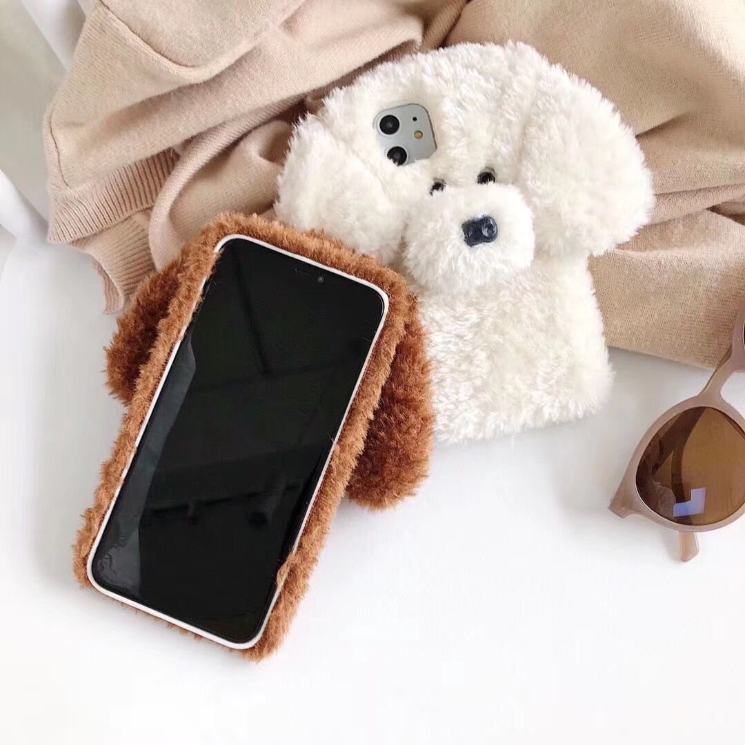 Hot Super Cartoon 3D Plush Teddy Pet Dog Cute Soft Phone Case Back Cover Mobile Arcade Ltd