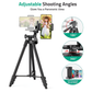 Lightweight 55-Inch/135cm Tripod Stand with Remote, Phone Clip & Carry Bag Mobile Arcade Ltd