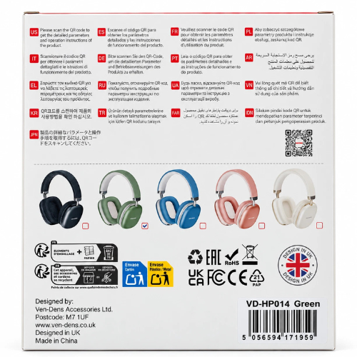 Wireless Stereo Headphones with Noise Reduction and Built-In Microphone Mobile Arcade Ltd