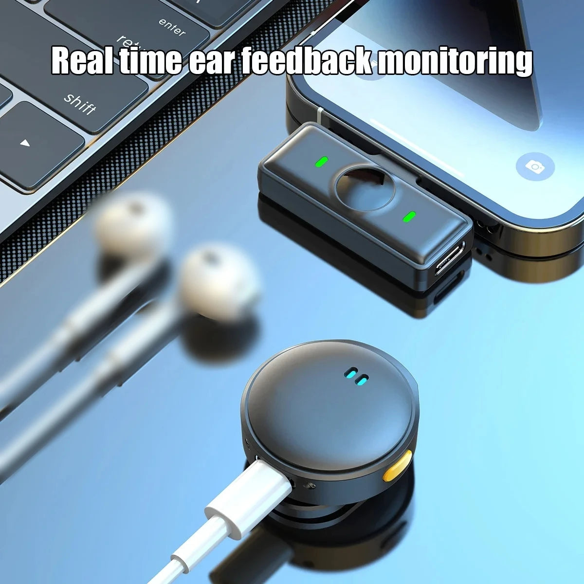 2.4G Wireless Lavalier Microphone with Charging Case for Smartphone Mobile Arcade Ltd